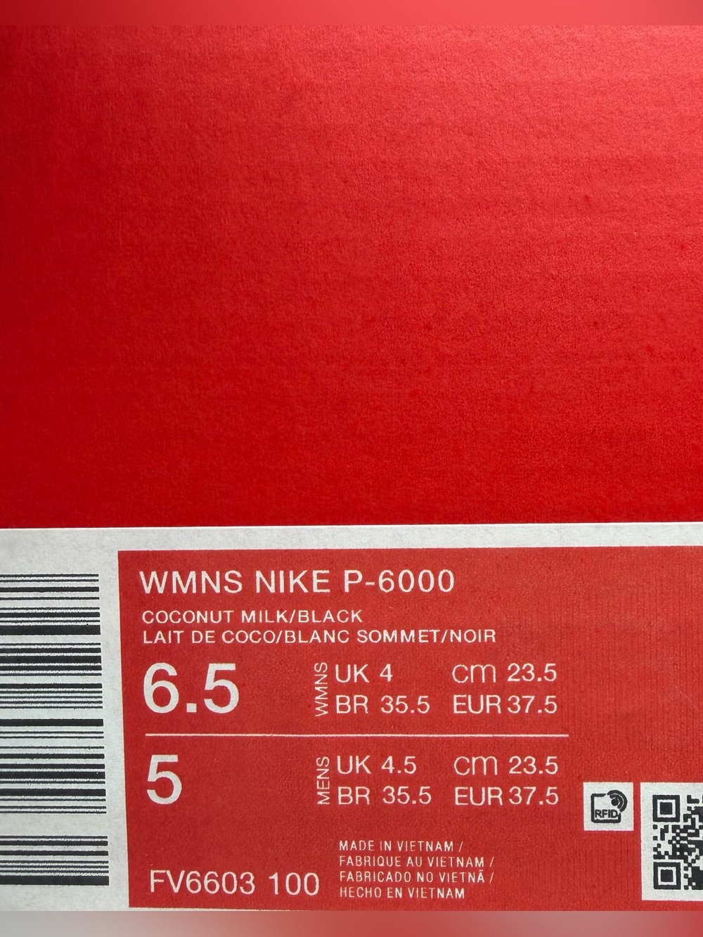 Size 6.5 Womens Nike P-6000 Running Shoes. New, No Lid Box. FV6603-100 - Picture 8 of 8